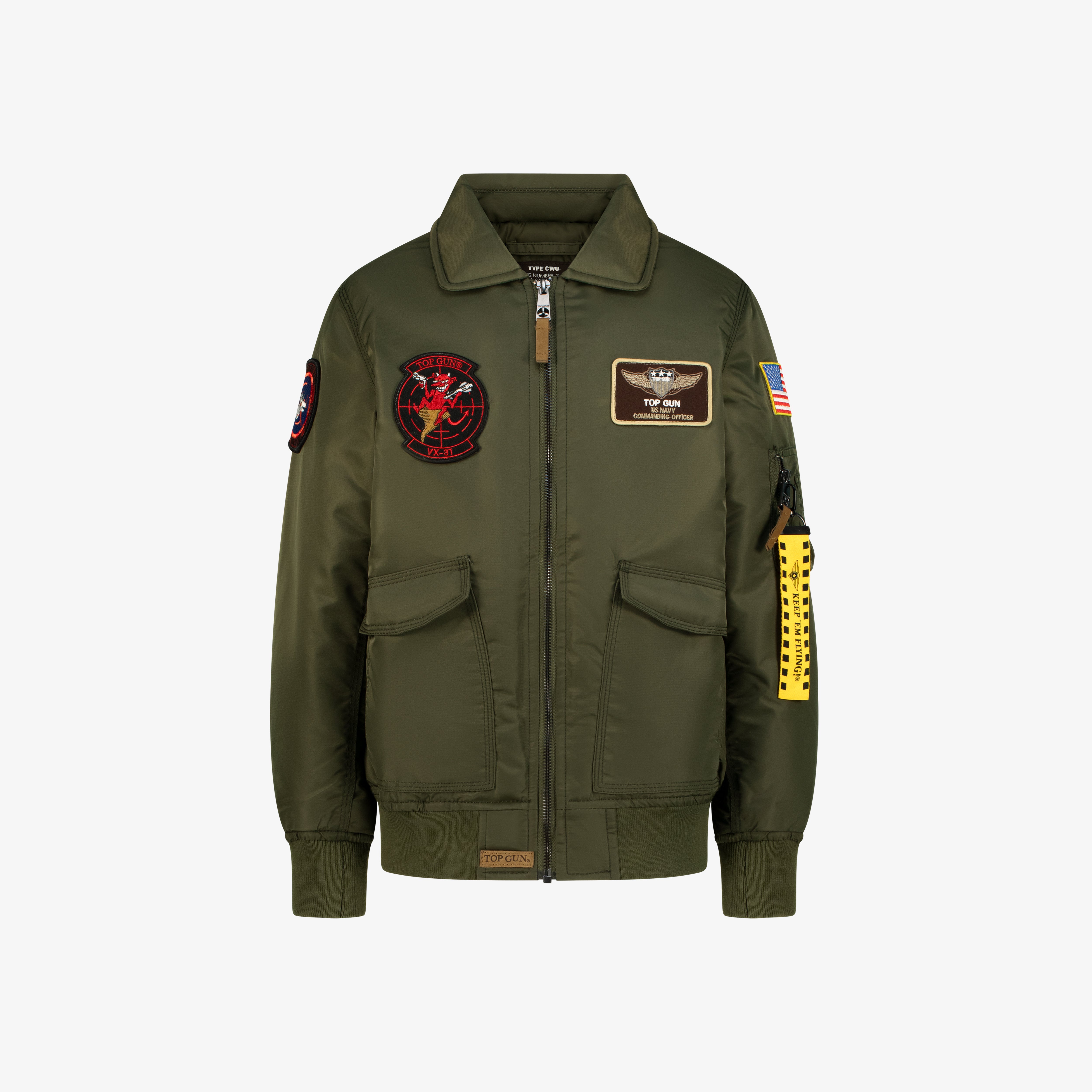 古着　CWU45 フライトジャケット　TOPGUN talon ZIP 28 TOP GUN® CWU-45 FLIGHT JACKET WITH PATCHES - THE OFFICIAL