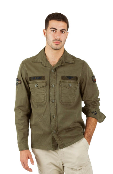 gun dress shirt Guns & Skulls Button Up Shirt