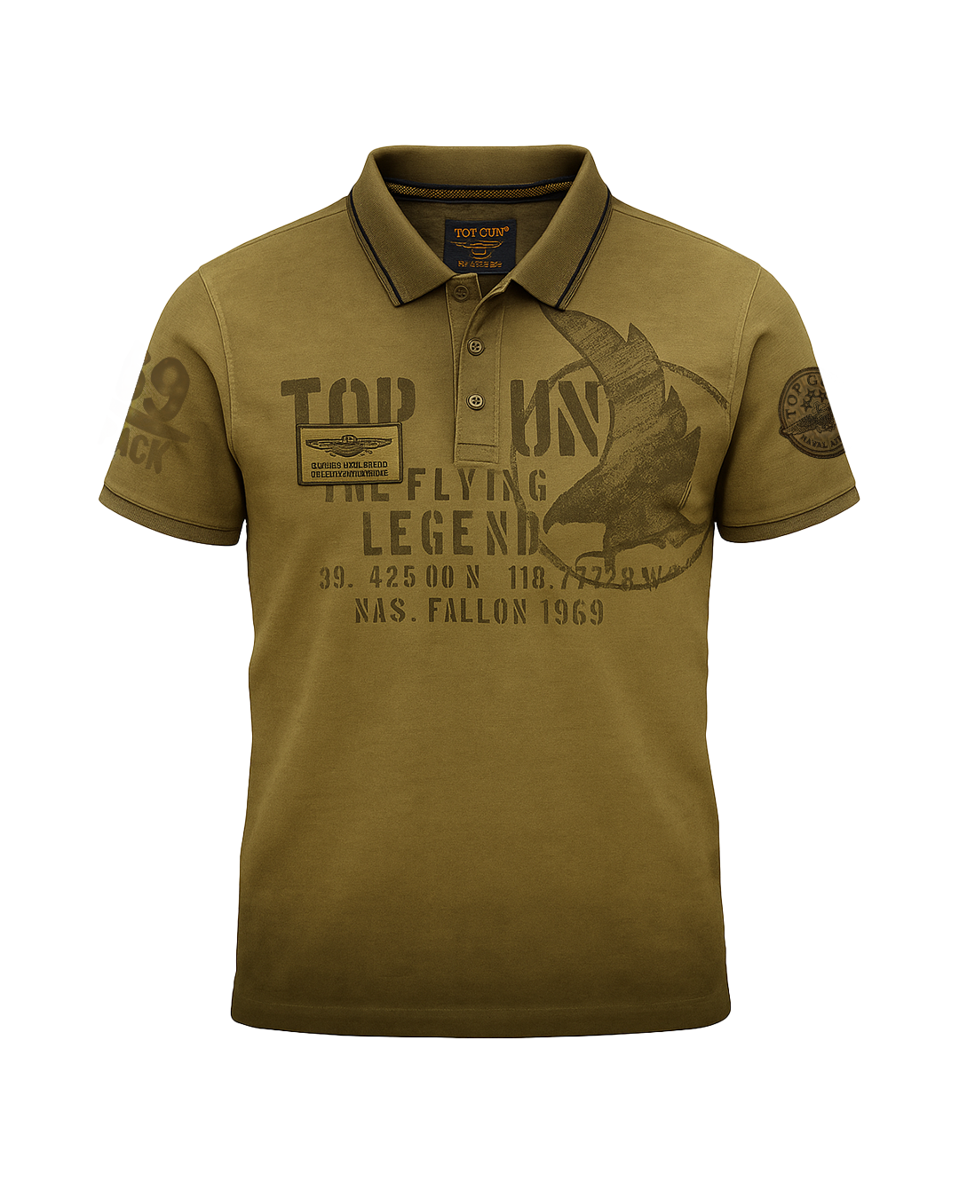 TOP GUN® "VINTAGE EAGLE FLYING LEGEND" POLO