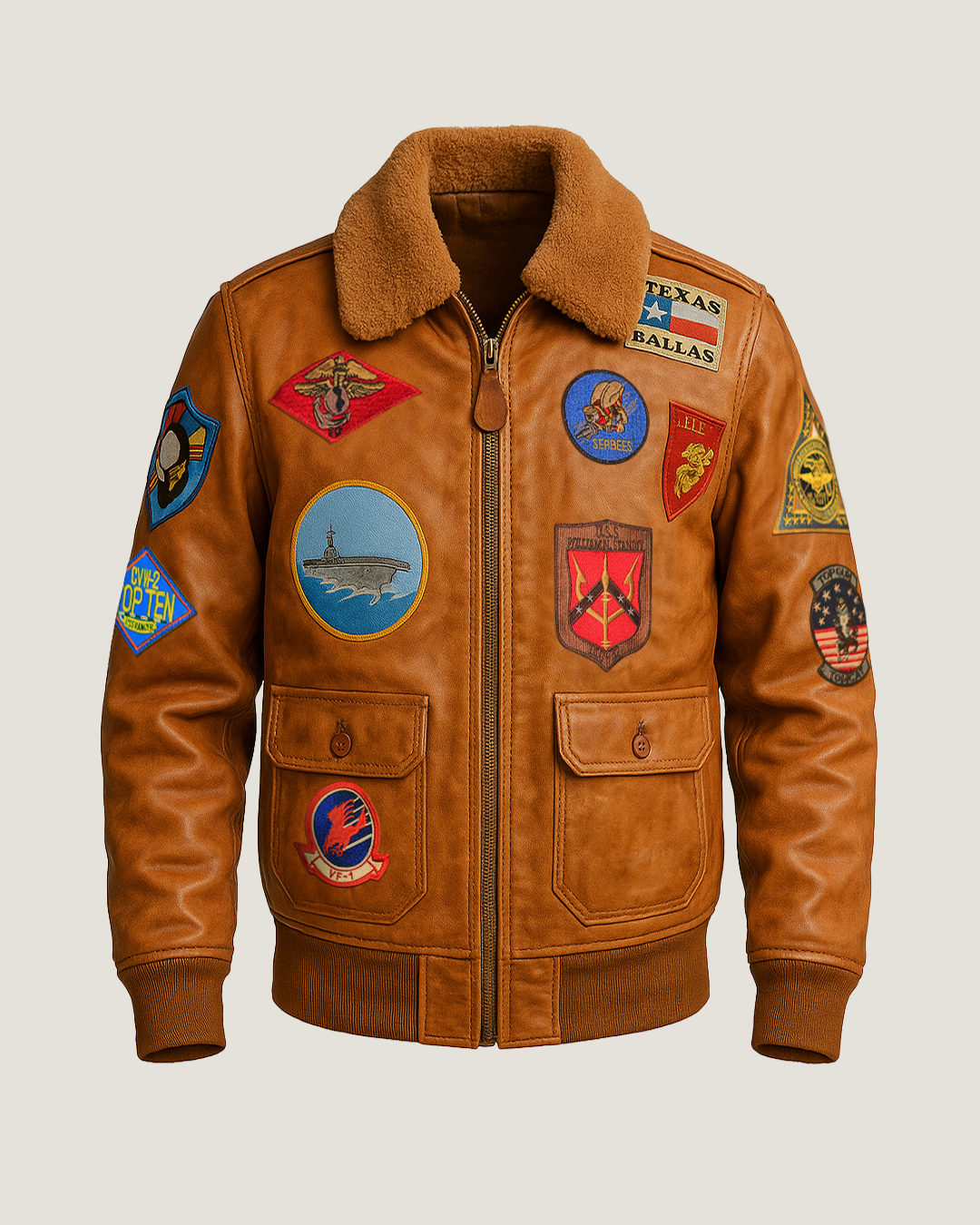TOP GUN® VINTAGE OFFICIAL SIGNATURE SERIES LEATHER JACKET