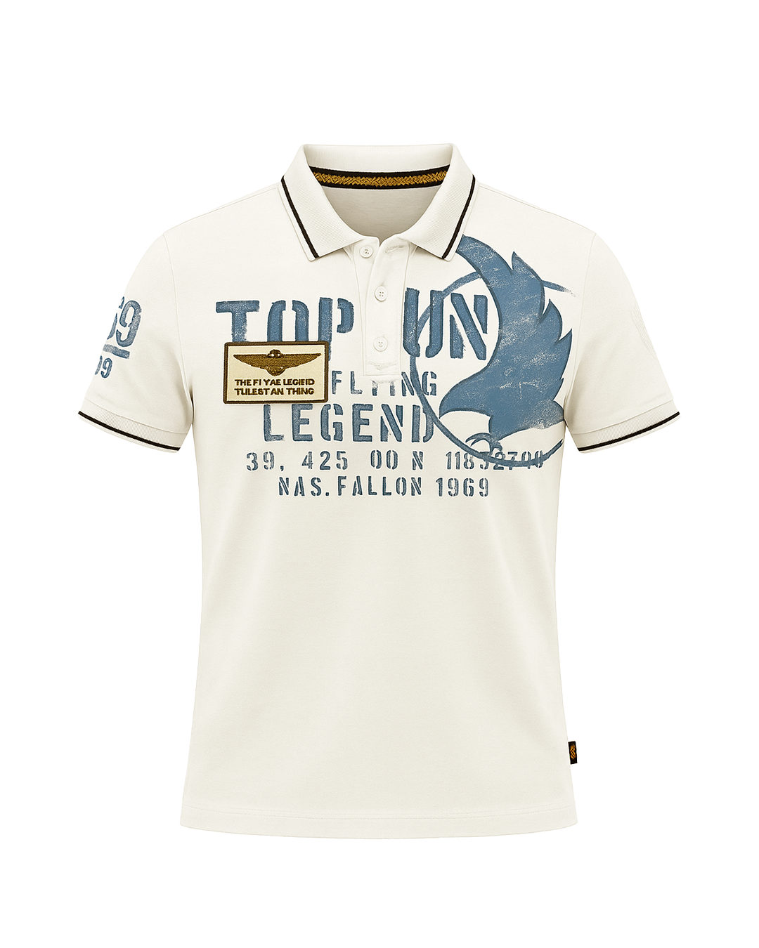 TOP GUN® "VINTAGE EAGLE FLYING LEGEND" POLO