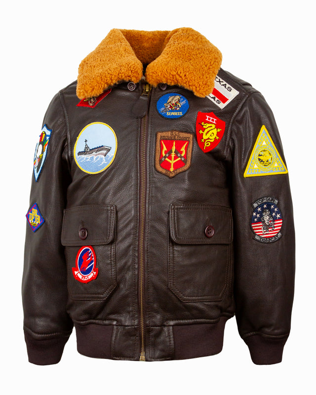 KIDS TOP GUN 2.0 OFFICIAL LEATHER JACKET