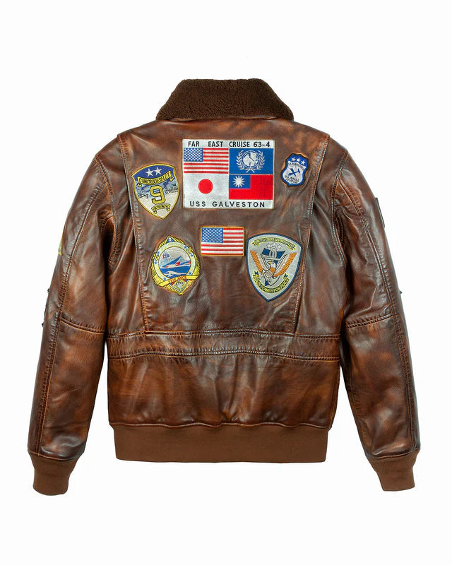 TOP GUN® VINTAGE OFFICIAL SIGNATURE SERIES LEATHER JACKET