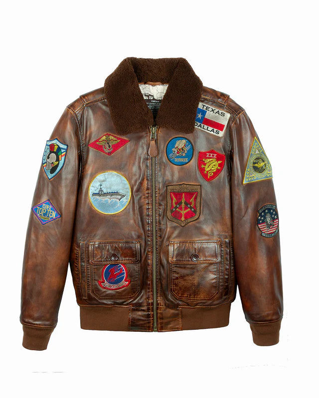 TOP GUN® VINTAGE OFFICIAL SIGNATURE SERIES LEATHER JACKET
