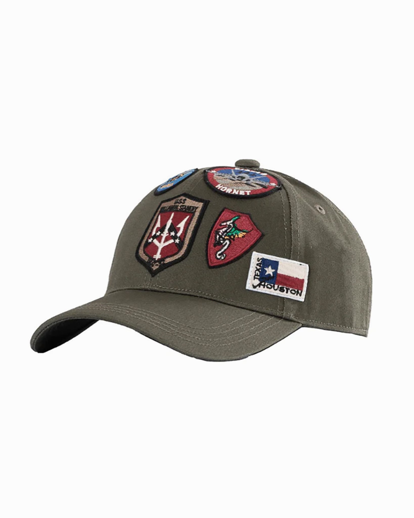 TOP GUN® CAP WITH PATCHES-#color_olive