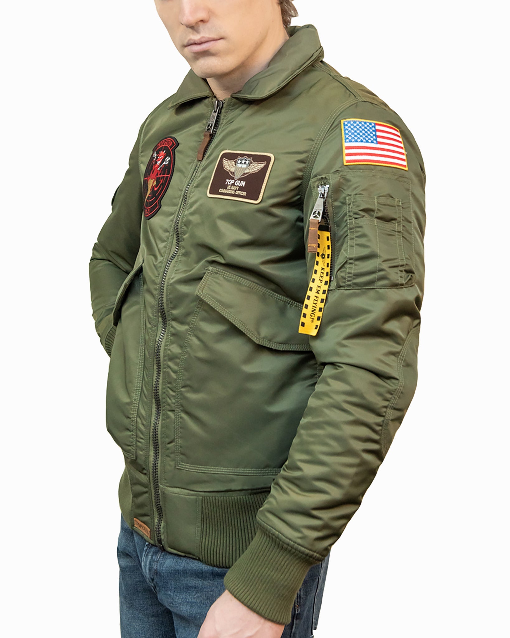 TOP GUN® CWU-45 FLIGHT JACKET-Side