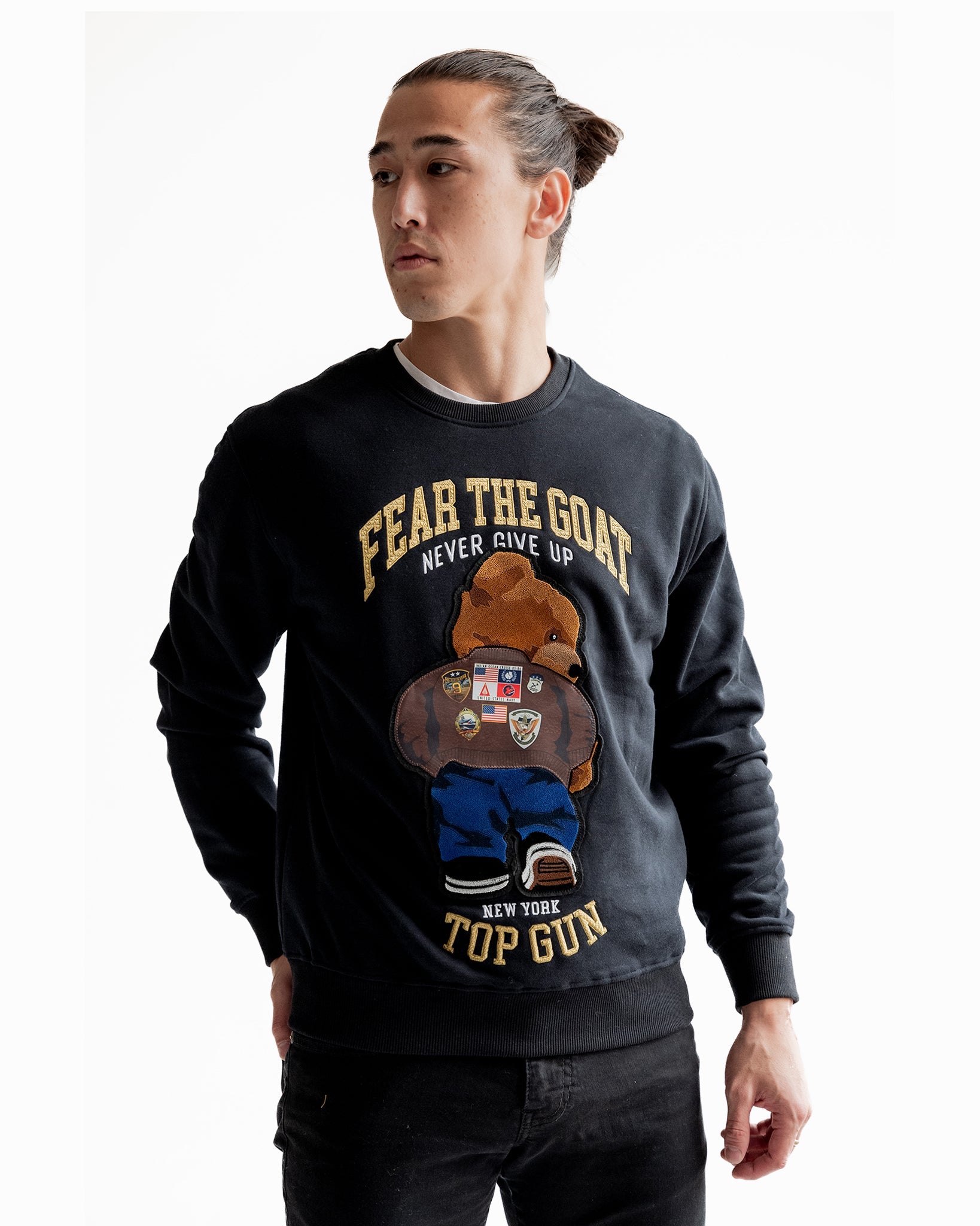 TOP GUN® "FEAR THE GOAT TEDDY" CREWNECK