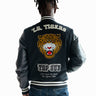 TOP GUN® MEN'S "TIGER" VARSITY JACKET-Back view #color_black