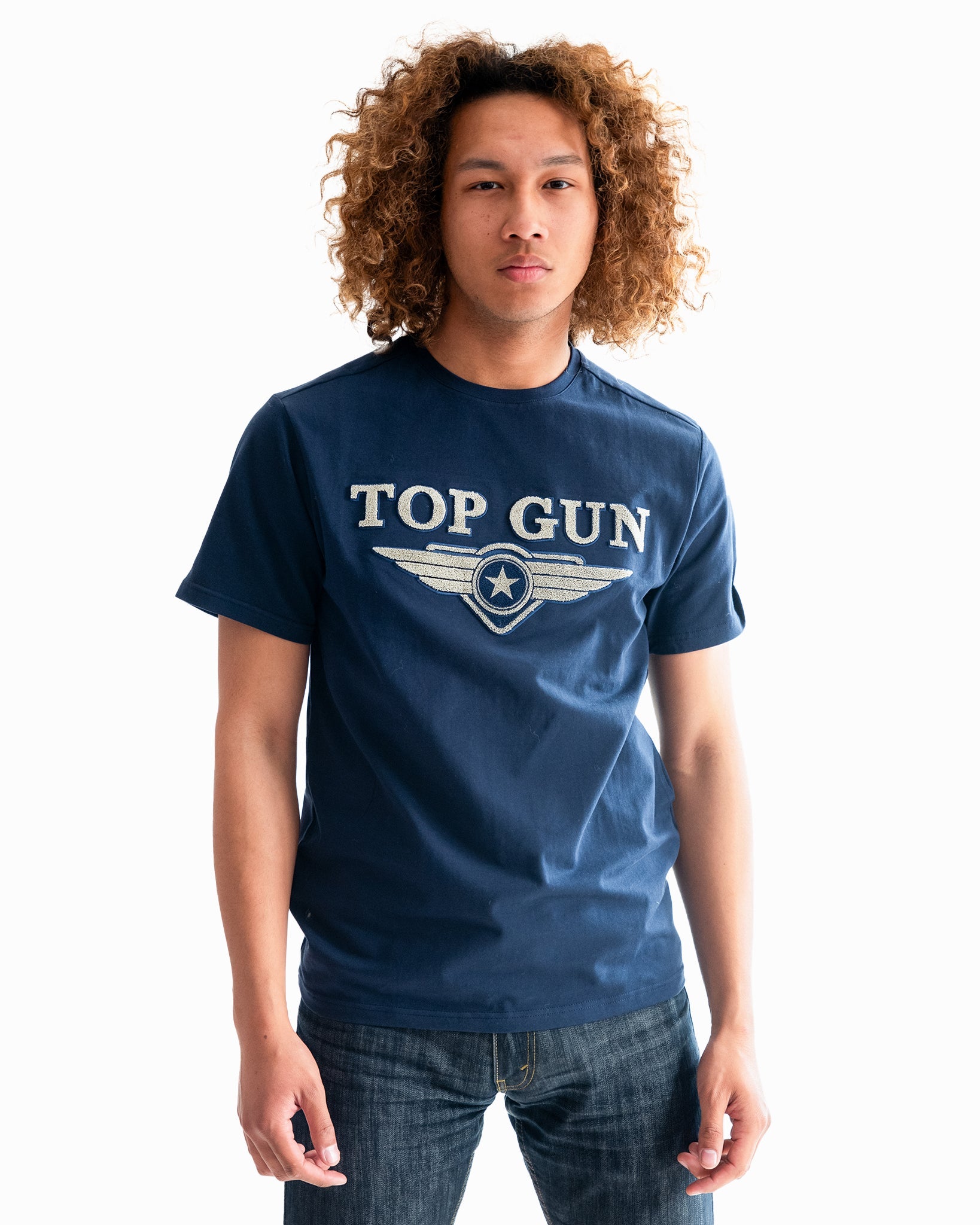 TOP GUN® EMBROIDERED LOGO TEE-Navy #color_navy